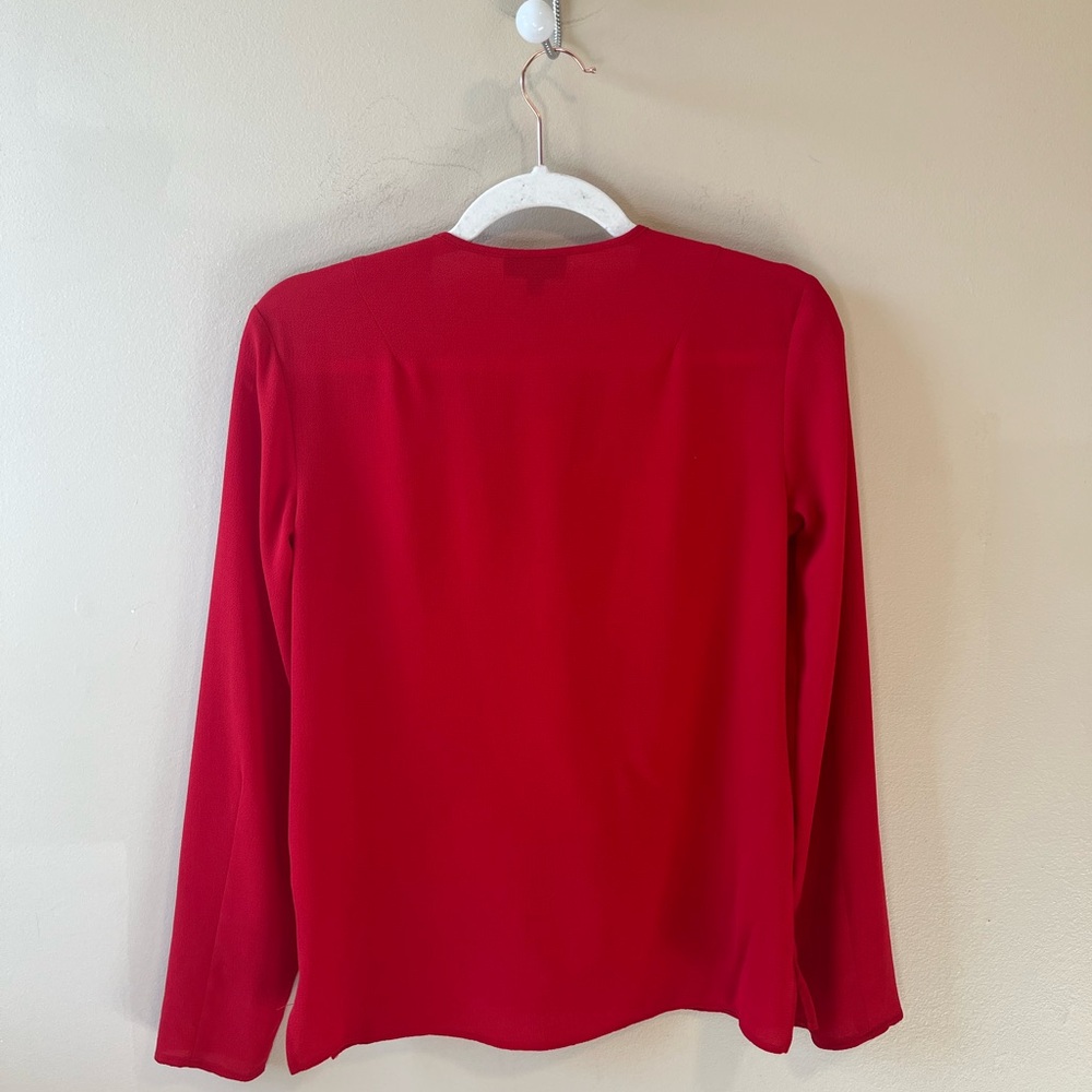 5 FOR 5--TopShop Twist Front Blouse in red size 4 - Picture 7 of 7